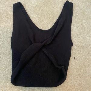 Urban Outfitters twist front black tank